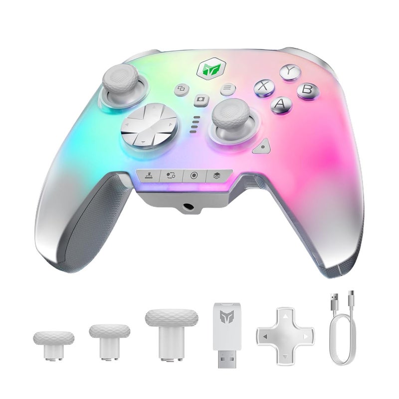 BIGBIG WON Rainbow 3 Wireless Controller 2000Hz Polling Rate Capacitive Joystick 16 Mechanical Keys 14 Custom RGB Lights 6-Axis Gyro Sensor Switchable Hall/Micro-switch Trigger 3.5mm Audio Jack Gamepad for PC/Switch2/iOS/Android - Image 1